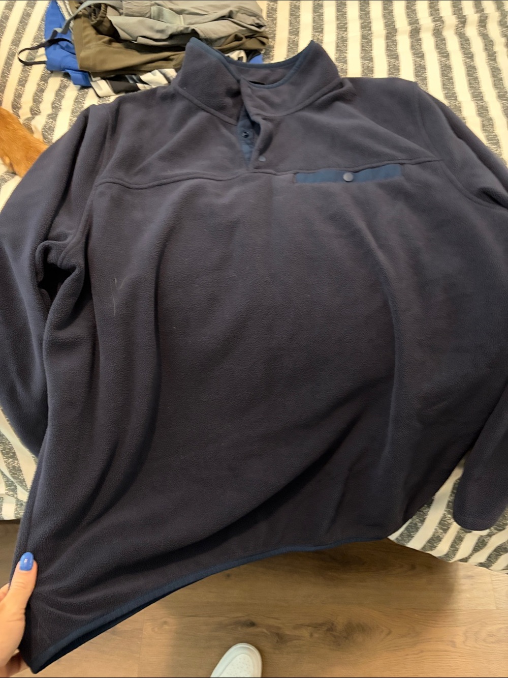 32 Degrees Men’s Navy Blue Zip-Up Fleece Pullover